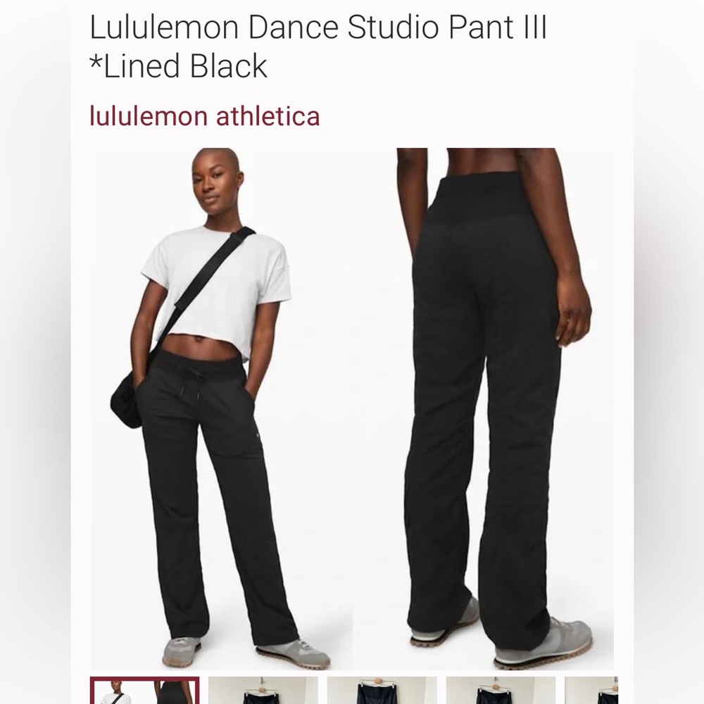 Lululemon studio dance pant - lined